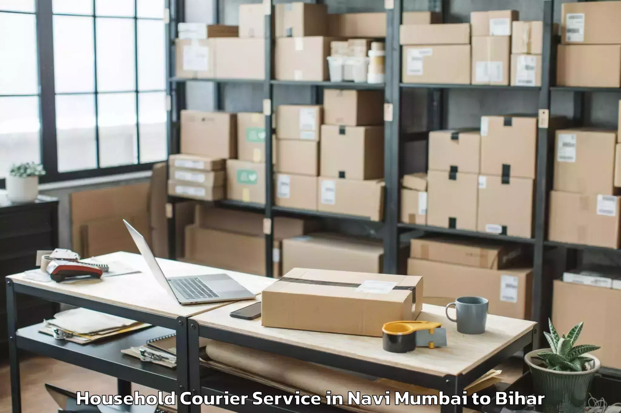 Reliable Navi Mumbai to Chautham Household Courier